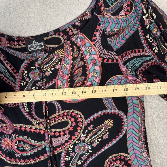 Angie Mini Dress Women’s Size L Bohemian Boho‎ Paisley Festival - Picture 7 of 12